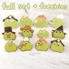 Load image into Gallery viewer, enamel pin series - frogs in hats