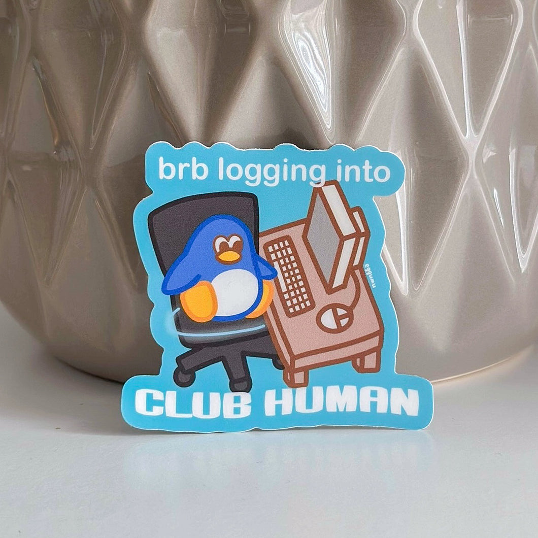 vinyl sticker - club penguin