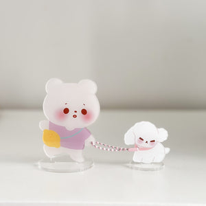 acrylic standee - dog walking