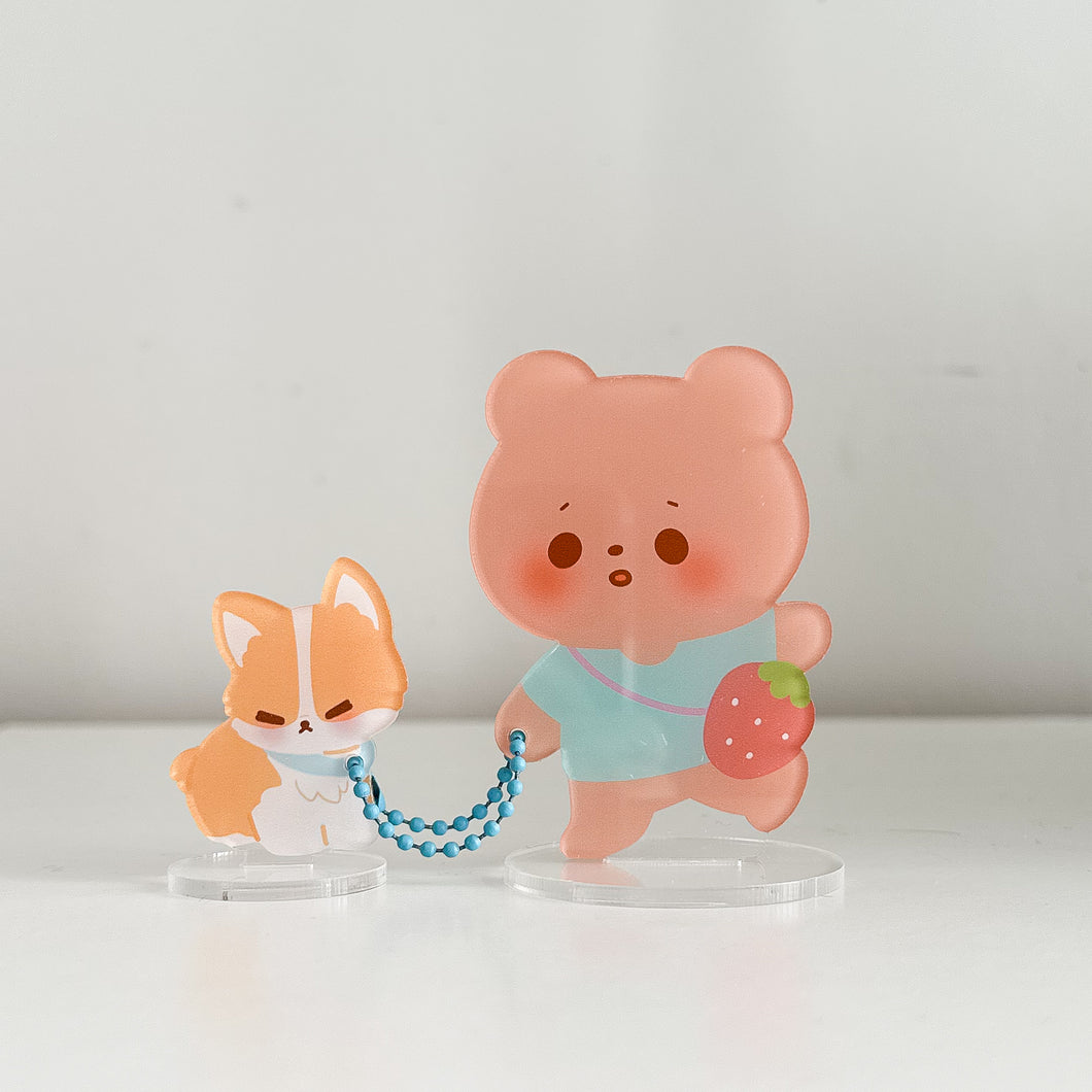 acrylic standee - dog walking