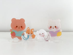 acrylic standee - dog walking