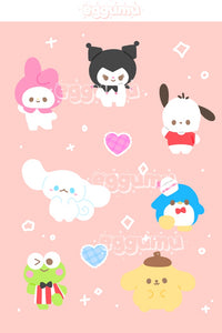 sticker sheet - sanrio