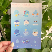 Load image into Gallery viewer, sticker sheet - water starters
